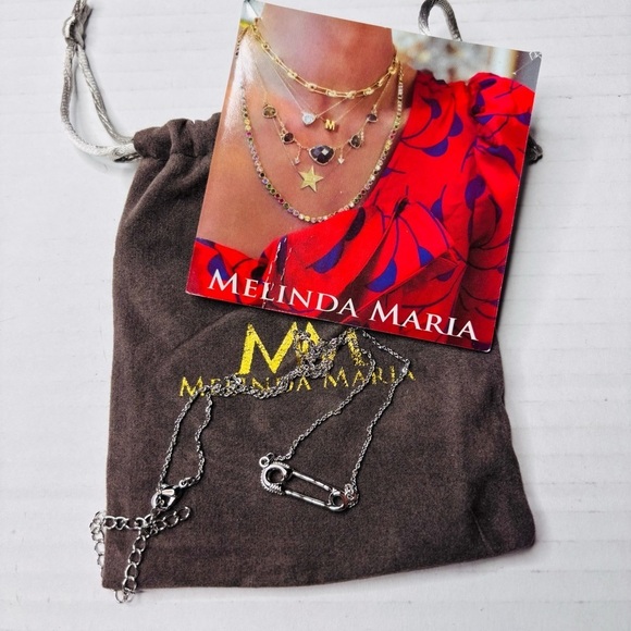 New MELINDA MARIA Safety Pin Pendant Necklace - Picture 5 of 5